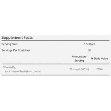 Vitamin D-3 2000 IU 120 caps Now foods