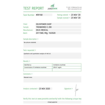 TRENBOMED E 200 (TRENBOLONE ENANTHATE) INJECTABLE STEROID IN AMPOULES Deus Medical